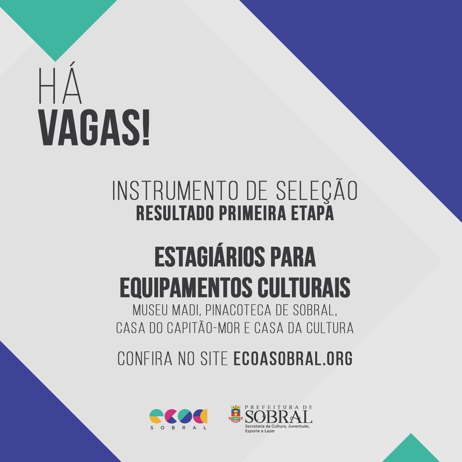 Primeira etapa Há vagas min